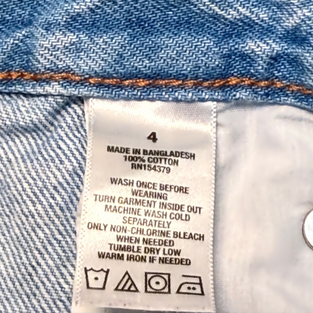 Aeropostale Slouchy Boyfriend Distressed Light Blue Denim Shorts Size 4 | Summer - Picture 3 of 10